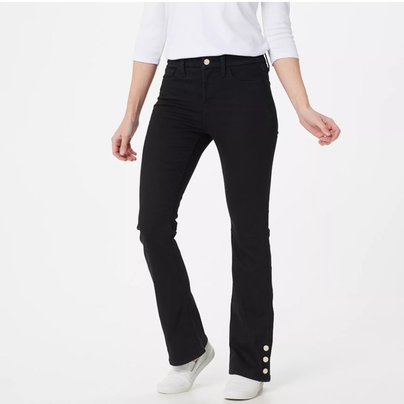 NWT 7 For All Mankind JEN 7 Women’s 8 Slim Fit Bootcut Jeans Black - Picture 1 of 9